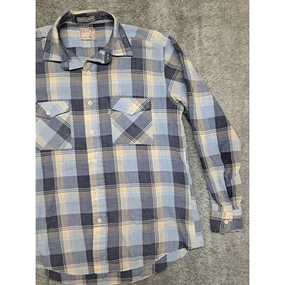 Levi's Shirt Mens Sz Large Dress Button Up Down Long Sleeve Casual Top Vintage - Picture 4 of 7